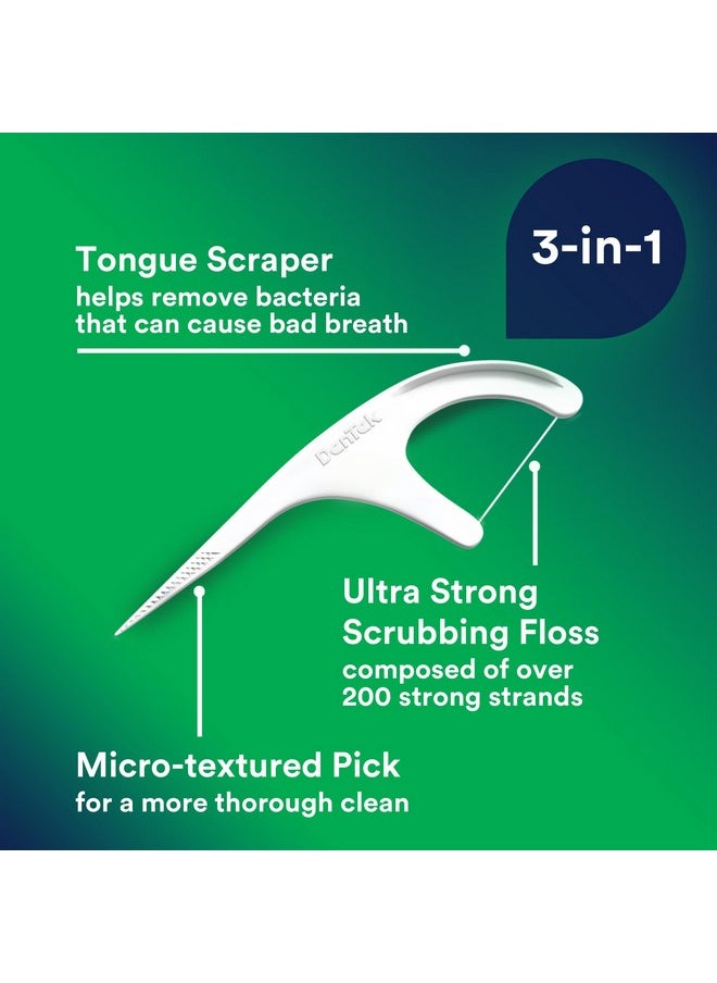 DenTek Triple Clean Advanced Clean Floss Picks, No Break & No Shred Floss, 150 Count, (Packaging May Vary)