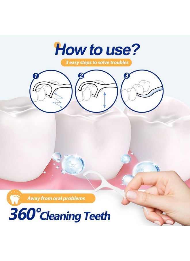 Dental Floss Picks Toothpicks 250pcs with Portable Cases and 100pcs BrushPicks Interdental Toothpicks