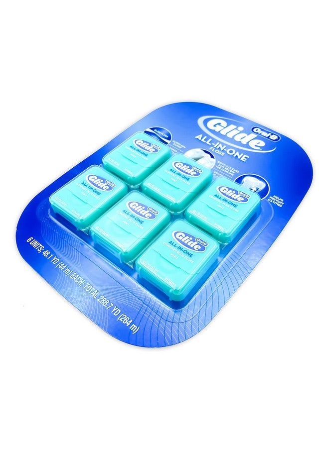 Glide Crest Comfort Plus Dental Floss Mint 40m Each (6 Pack)