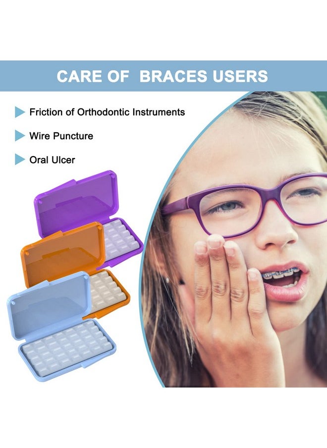 ARGOMAX Orthodontic Wax - Food Grade Dental Wax for Braces with Colorful Storage Box, 20 Pack of 100 Strips
