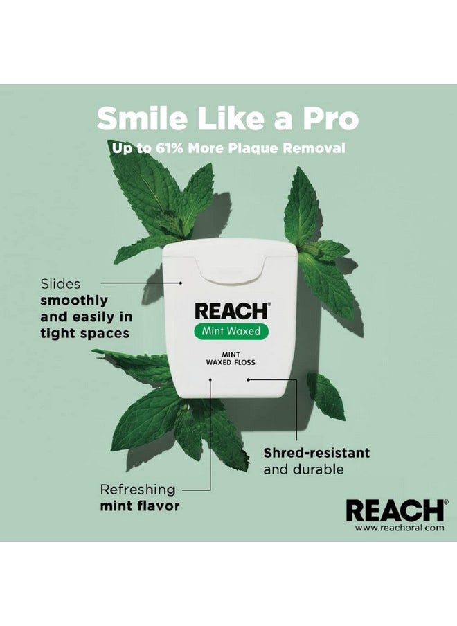 Johnson & Johnson Reach Mint Waxed Dental Floss, 5 Count