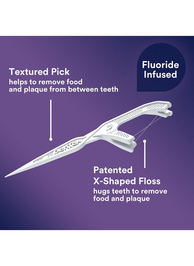 DenTek Cross Flosser Plaque Control Floss Picks, X-Shaped Floss, 75 count