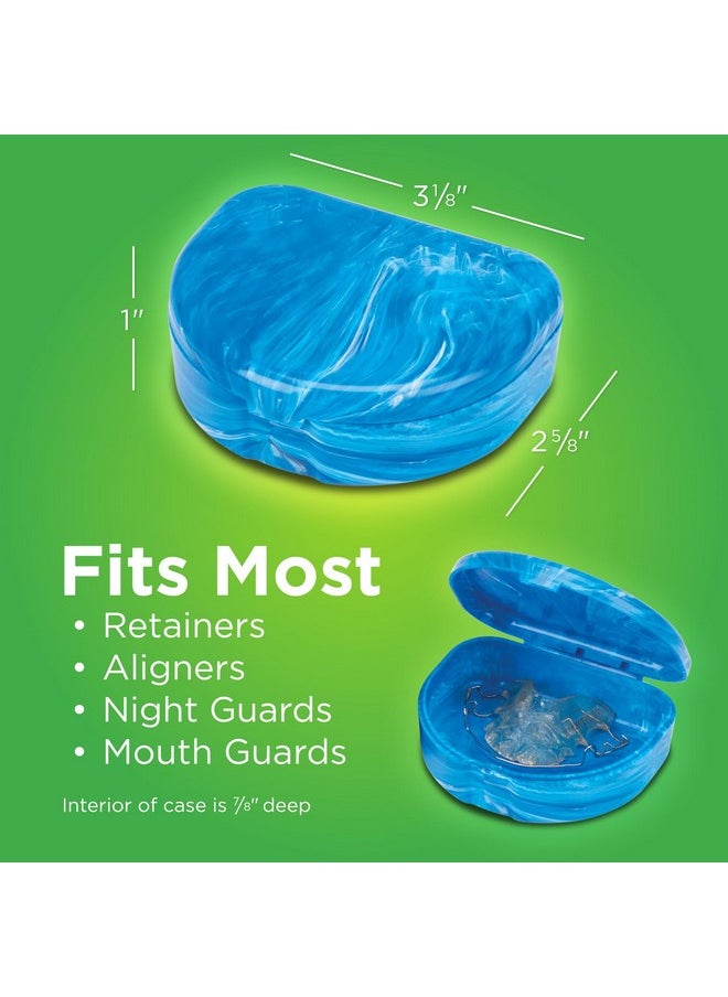 Practicon Marble Retainer Cases, Orthodontic Aligner Case, Mouth Guard Holder (3 Pack) (Assorted)
