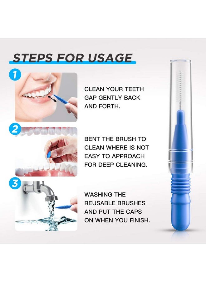 RAZOKO Interdental Brush, Flossing Head,Easy Use Tooth Cleaning Tool (1Pack(2.5mm/3mm)-88pcs)