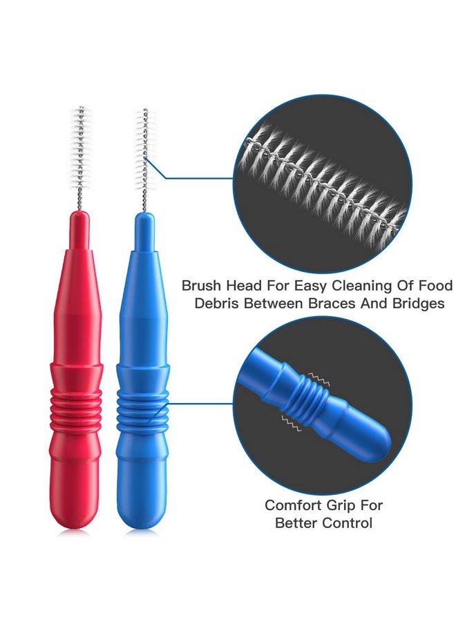 RAZOKO Interdental Brush, Flossing Head,Easy Use Tooth Cleaning Tool (1Pack(2.5mm/3mm)-88pcs)
