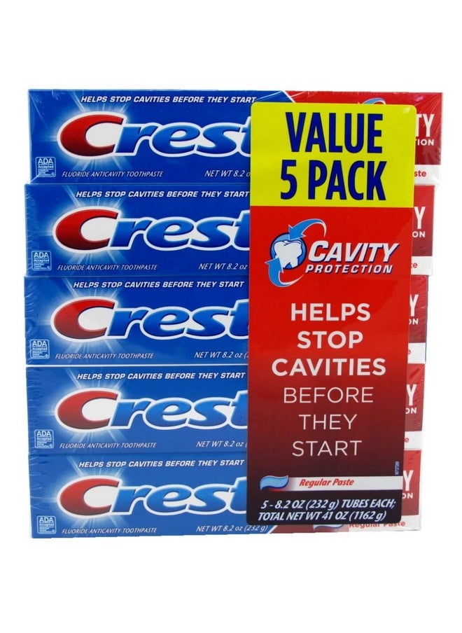 Crest Toothpaste 8.2 Ounce Cavity Protect 5-Pack (Pack of 2)
