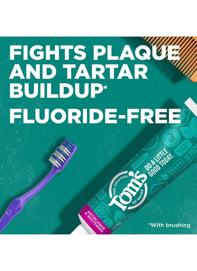 Tom's of Maine Antiplaque & Whitening Fluoride-Free Peppermint Toothpaste, 5.5 oz