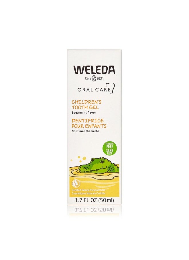 Weleda Oral Care Childrens Tooth Gel, 1.7 Fluid Ounce, Fluoride Free, Spearmint Flavor, Plant Rich Toothpaste with Calendula, Silica and Fennel