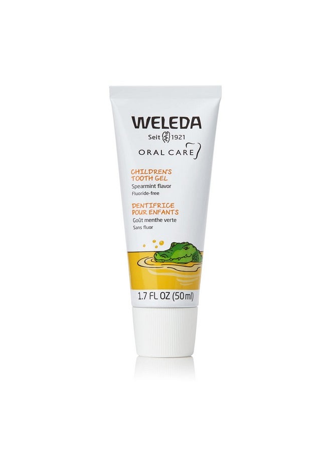 Weleda Oral Care Childrens Tooth Gel, 1.7 Fluid Ounce, Fluoride Free, Spearmint Flavor, Plant Rich Toothpaste with Calendula, Silica and Fennel