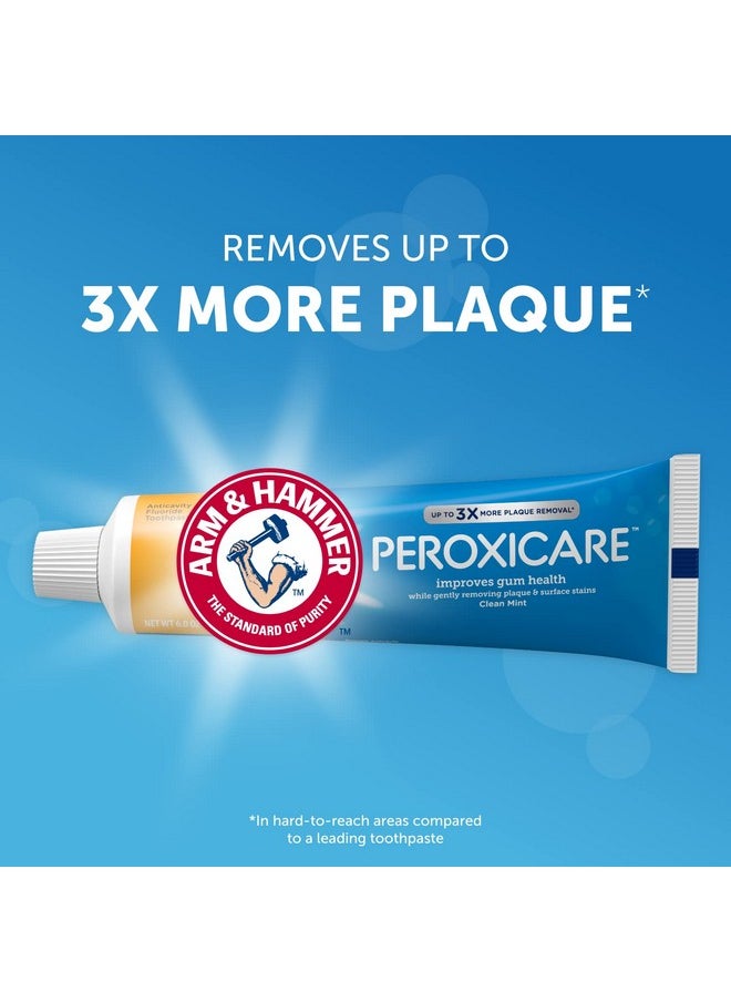Arm & Hammer Peroxicare Toothpaste, Clean Mint Flavor, Improves Gum Health, 6.0oz (4-Pack)