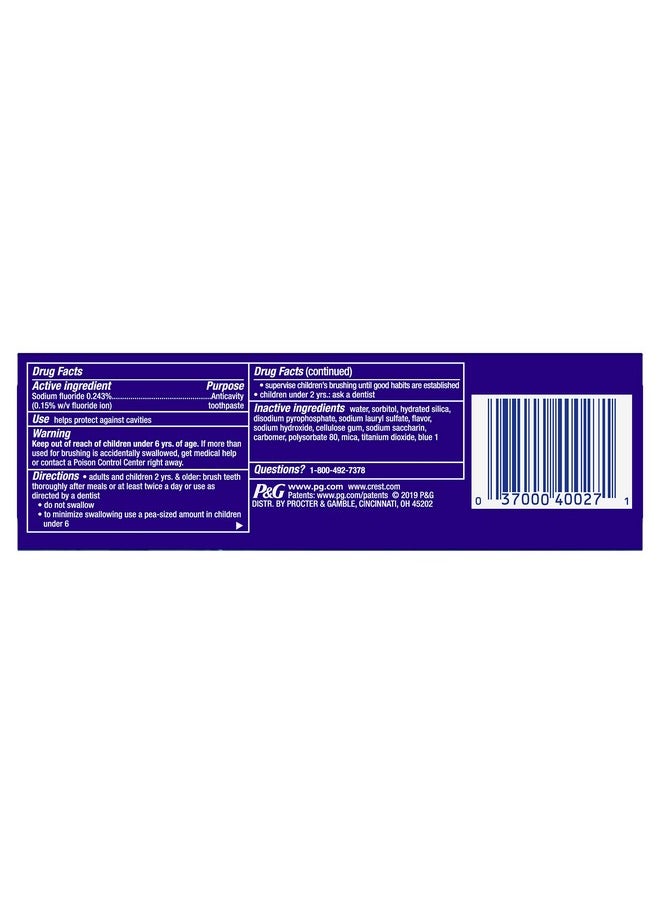 Crest 3D White, Whitening Toothpaste Arctic Fresh, 3.0 Ounce