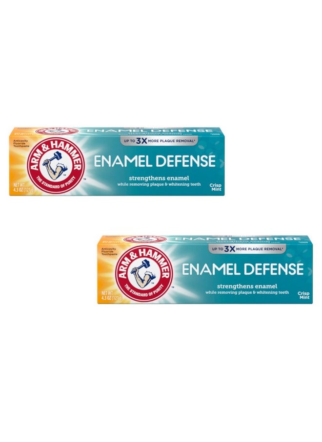 ARM & Hammer Truly Radiant Bright & Strong Fluoride Anticavity Toothpaste Fresh Mint 4.3 oz (Packs of 2)