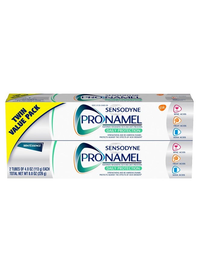Sensodyne Pronamel Daily Protection Enamel Toothpaste for Sensitive Teeth, 4 Ounces Twinpack