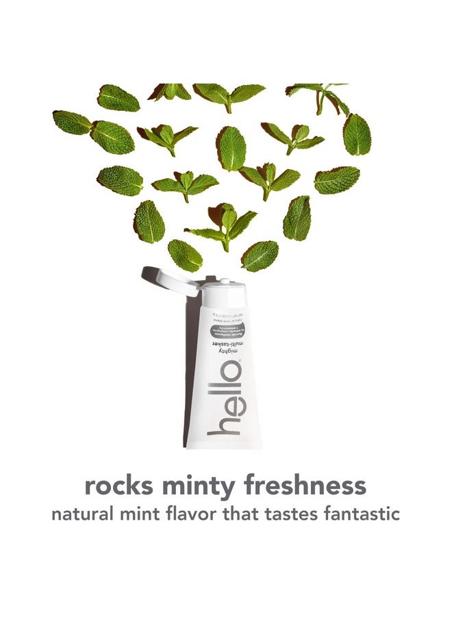 hello Mighty Multitasker Fluoride Toothpaste, 8-in-1 Toothpaste with Minty Flavor, Anticavity, Antigingivitis, Antisensitivity, Strengthens Enamel and Whitens, 2 Pack, 4.0 Oz Tubes