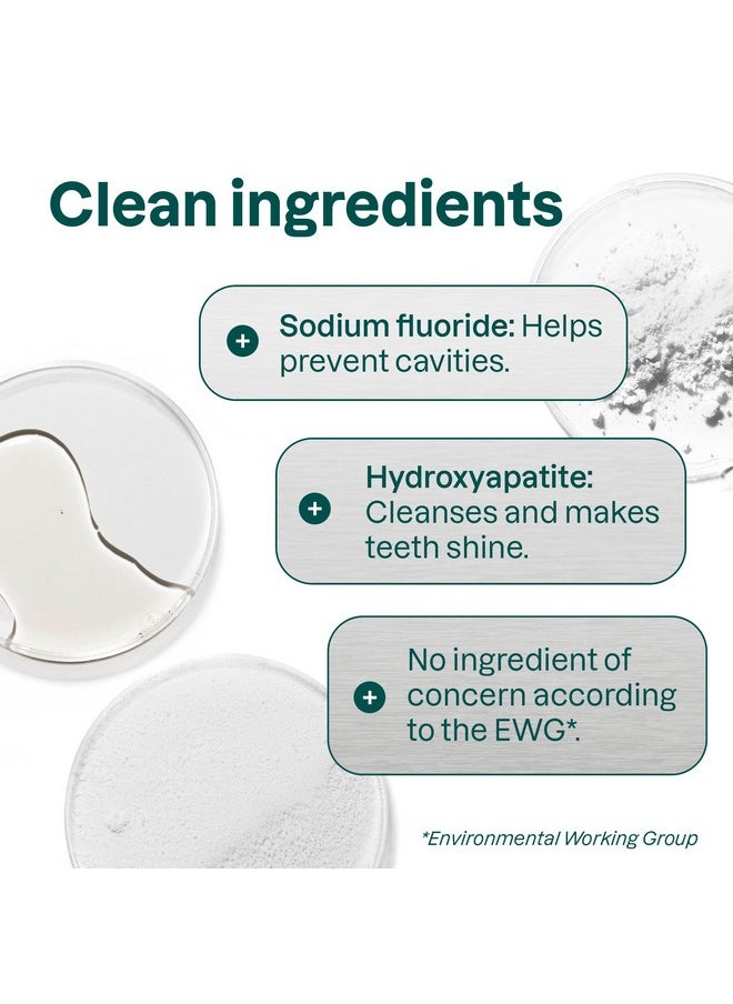 ATTITUDE Toothpaste with Fluoride, Prevents Tooth Decay and Cavities, Vegan, Cruelty-Free and Sugar-Free, Whitening, Peppermint, 4.2 Oz