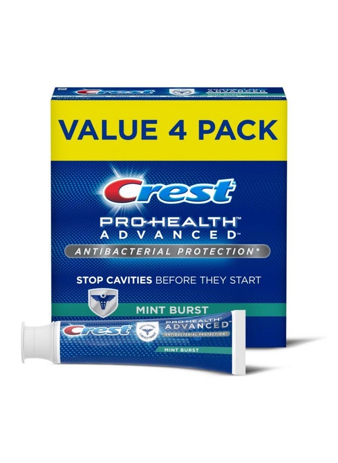 Crest Pro-Health Advanced Antibacterial Protection Toothpaste, Crest Toothpaste, Crest Pro Health Toothpaste - Pack of 4, 5 Oz Tubes
