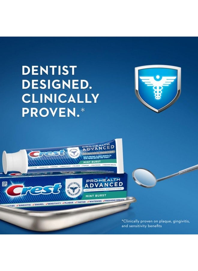 Crest Pro-Health Advanced Antibacterial Protection Toothpaste, Crest Toothpaste, Crest Pro Health Toothpaste - Pack of 4, 5 Oz Tubes