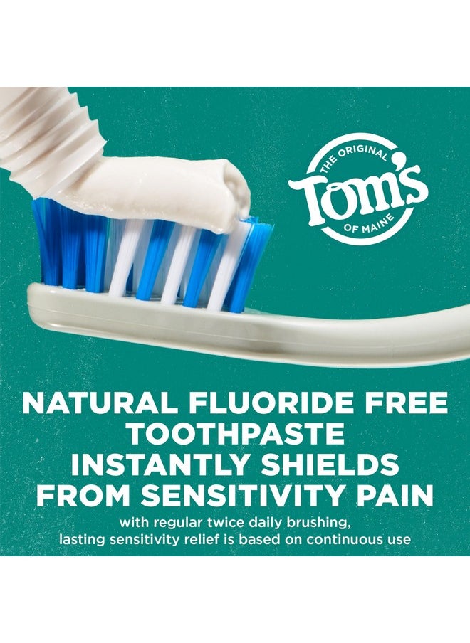 Tom's of Maine Fluoride-Free Rapid Relief Sensitive Toothpaste, Fresh Mint, 4 oz. 3-Pack (Packaging May Vary)