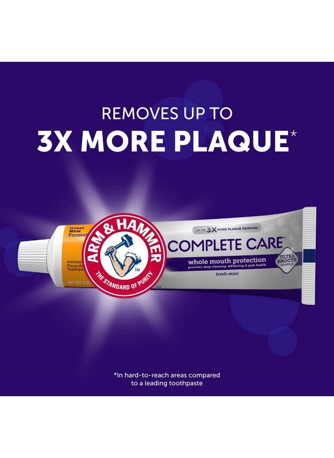 Arm & Hammer Complete Care Toothpaste, Fresh Mint Flavor, Whole Mouth Protection, 6.0oz (4-Pack)