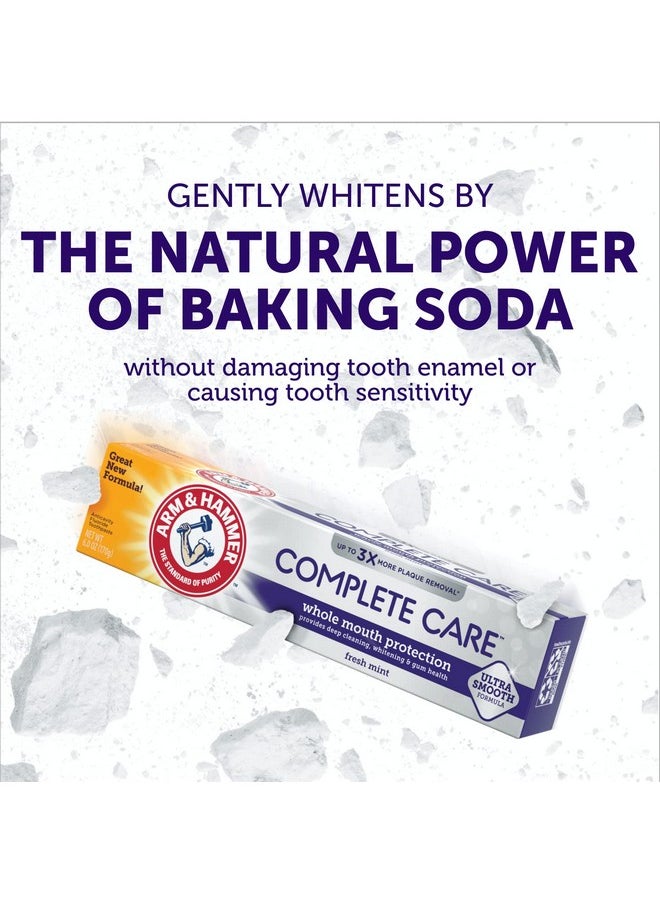 Arm & Hammer Complete Care Toothpaste, Fresh Mint Flavor, Whole Mouth Protection, 6.0oz (4-Pack)