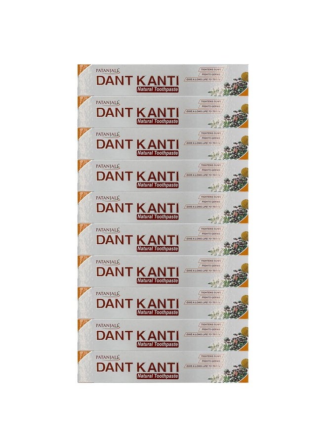 Patanjali Dant Kanti Natural Toothpaste 100gm / 3.38 fl oz - (Pack of 10)