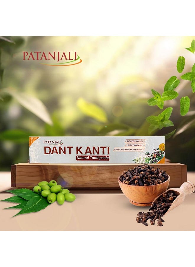 Patanjali Dant Kanti Natural Toothpaste 100gm / 3.38 fl oz - (Pack of 10)