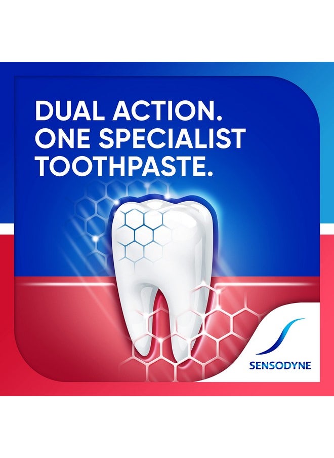 Sensodyne Sensitivity & Gum Whitening Toothpaste, Toothpaste for Sensitive Teeth & Gum Problems, 3.4 Ounces (Pack of 3)