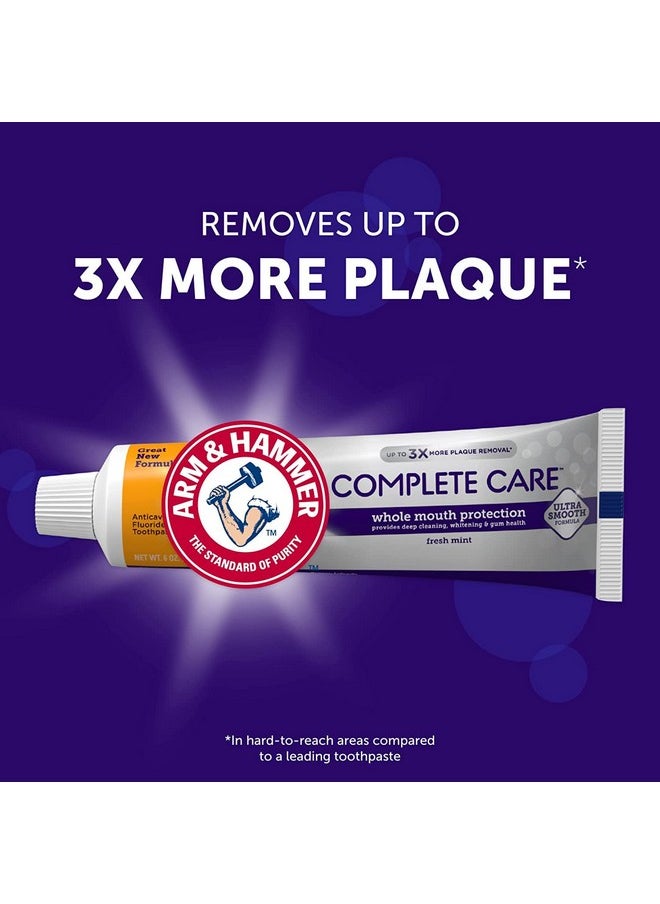 ARM & HAMMER Complete Care Fluoride Anticavity Toothpaste, Fresh Mint 6 oz (Pack of 2)