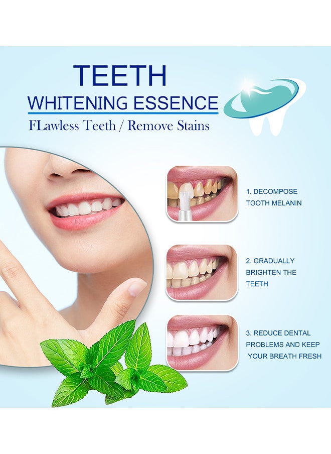 Teeth Whitening Essence, Flawless Teeth Remove Stains Safe Fresh Breath Gentle Non-Irritating Effective Clean Oral Care Products, Deep Cleaning Stains And Tartar Oral Care, Reduce Yellowing, 4ML
