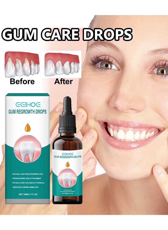 Gum Regrowth Drops - Gum Relief Drops - Natural Gum Liquid Drops Mouthwash - Natural Essential Oils Tooth Repair Kit - Rejuvenate Your Gums With Ease