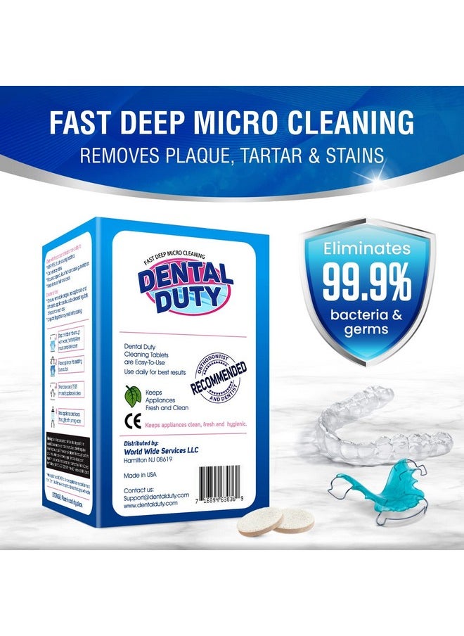 240 Retainer and Denture Cleaning Tablets (8 Months Supply) - Cleaner Removes Plaque, Stains from Dentures, Retainers, Night Guards, Mouth Guard, Aligners and Removable Dental Appliances