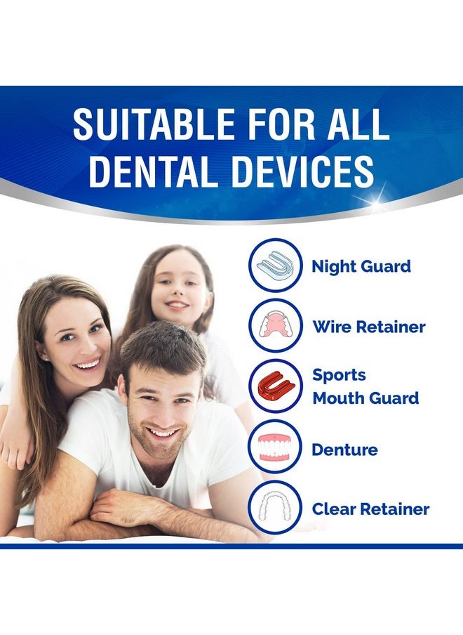 240 Retainer and Denture Cleaning Tablets (8 Months Supply) - Cleaner Removes Plaque, Stains from Dentures, Retainers, Night Guards, Mouth Guard, Aligners and Removable Dental Appliances