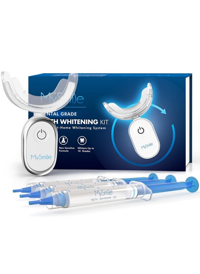 MySmile Teeth Whitening Kit for Sensitive Teeth with LED Light, 10 Min Non-Sensitive Fast Teeth Whitener, 3 Carbamide Peroxide Teeth Whitening Gel, Powerful whitening Formula, Enamel Safe