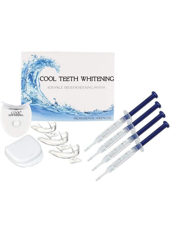 Teeth Whitening Kit 4 Syringes (3ml) New Strongest 44% Carbamide Peroxide Teeth Whitening Gel Light Trays Retainer Case Included Vegan Tooth Whitener