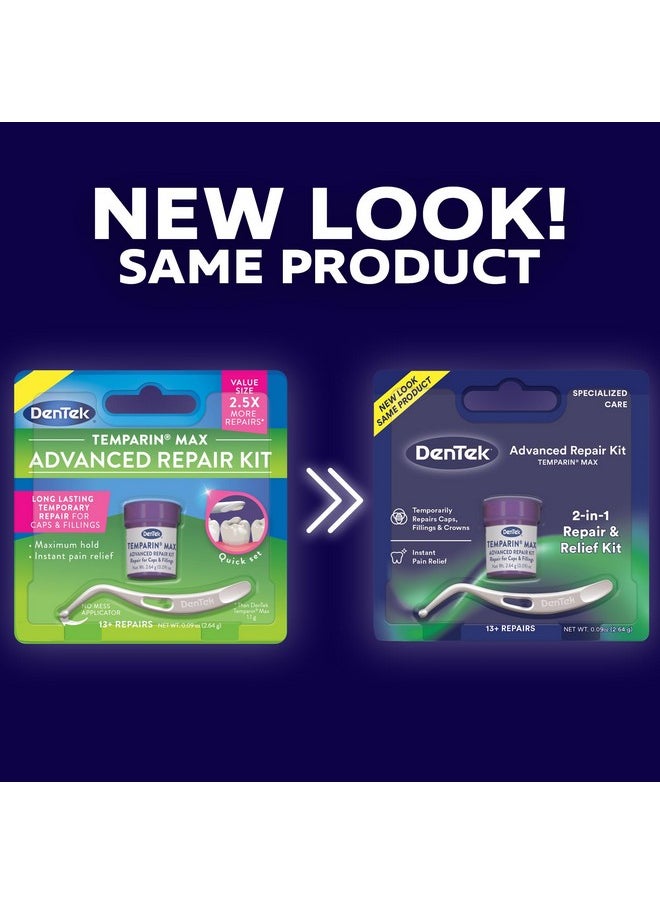 Dentek Temparin Max Repair Kit, 13+ Repairs, 2.64 Grams (Pack of 6)