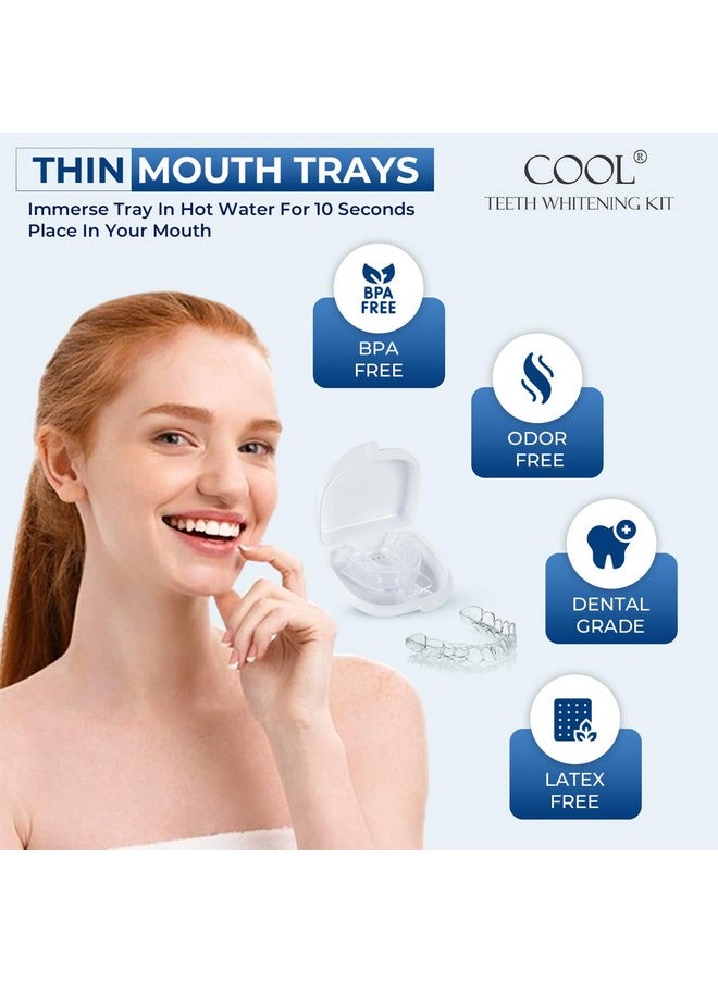 Teeth Whitening Trays Moldable 4 Dental Trays 2 Retainer Case Teeth Trays for Tooth Whitening Gel Compatible with Opalescence Teeth Whitening Gel