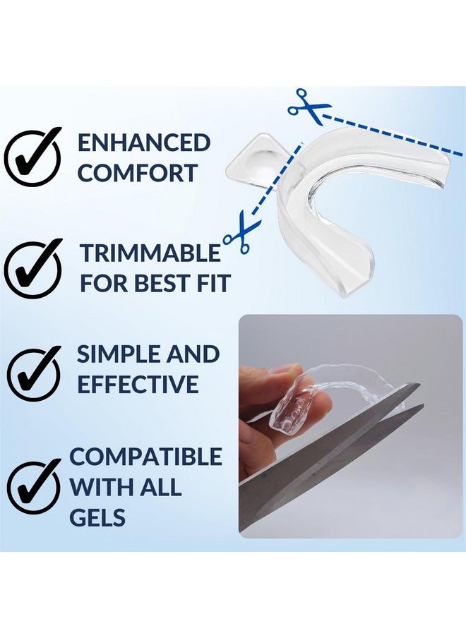 Teeth Whitening Trays Moldable 4 Dental Trays 2 Retainer Case Teeth Trays for Tooth Whitening Gel Compatible with Opalescence Teeth Whitening Gel