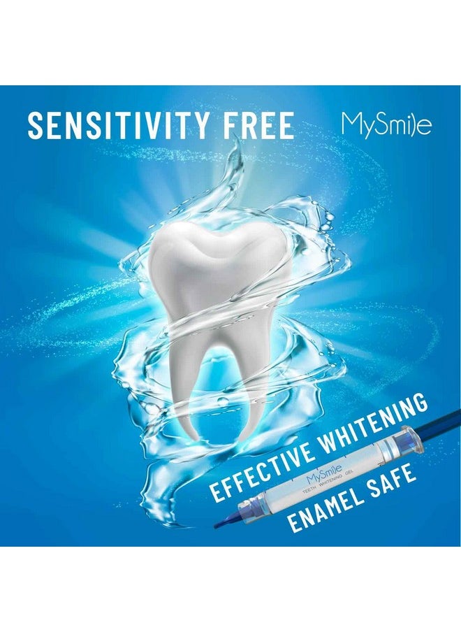 MySmile Teeth Whitening Kit with LED Light, 10 Min Non-Sensitive Fast Teeth Whitener with 3 Carbamide Peroxide Teeth Whitening Gel, Helps to Remove Stains from Coffee, Smoking, Wines, Soda, Food