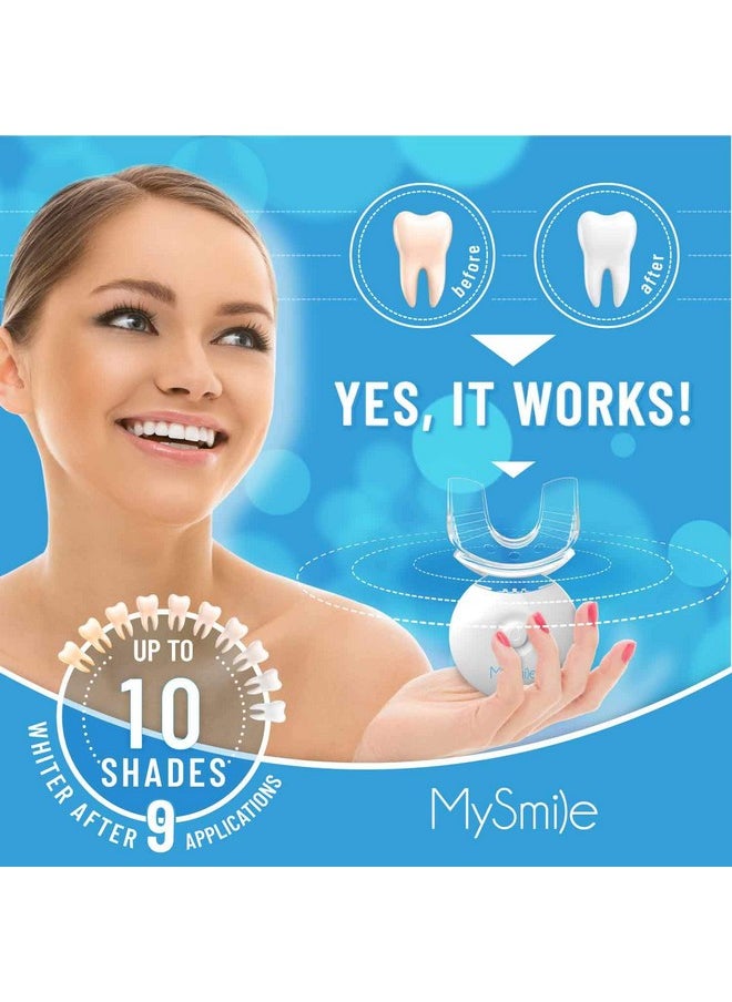 MySmile Teeth Whitening Kit with LED Light, 10 Min Non-Sensitive Fast Teeth Whitener with 3 Carbamide Peroxide Teeth Whitening Gel, Helps to Remove Stains from Coffee, Smoking, Wines, Soda, Food