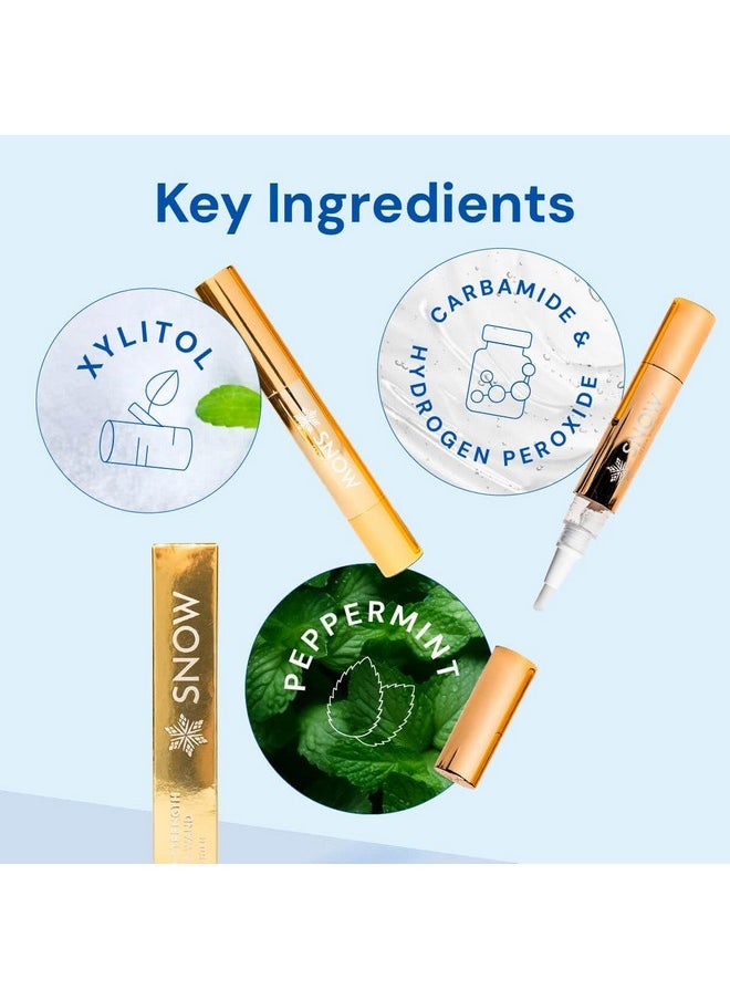 Snow Extra-Strength Teeth Whitening Serum - Oral Care Teeth Whitener Pen - Whitening Pen for Stain Removal & Whiter Teeth - Tooth Whitener with Carbamide & Hydrogen Peroxide - 2 Pack