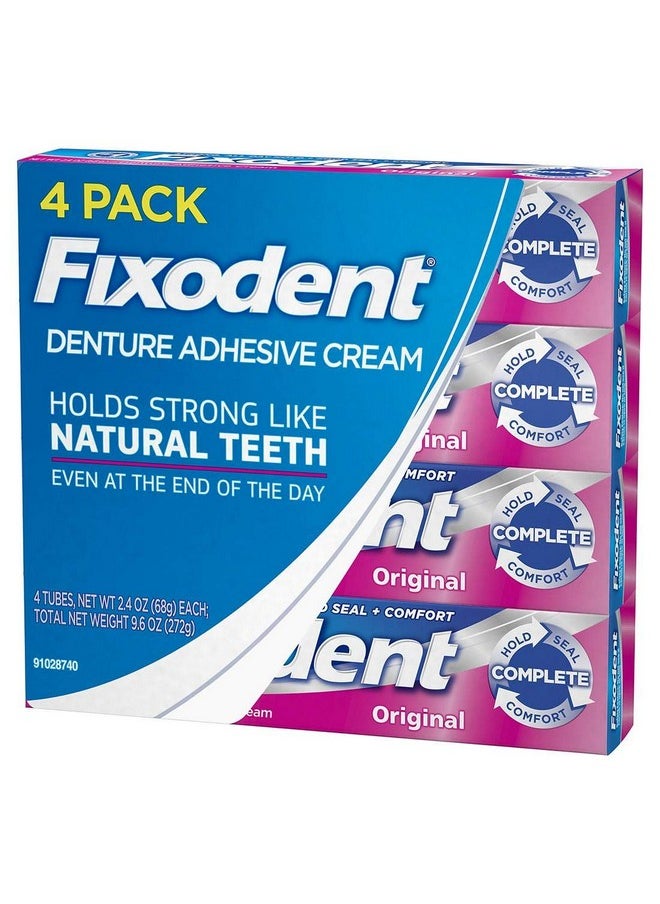 Fixodent Original Denture Adhesive Cream-2.4 oz, 4 pk