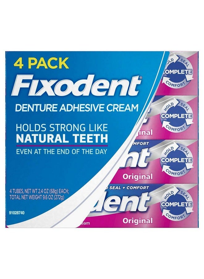 Fixodent Original Denture Adhesive Cream-2.4 oz, 4 pk
