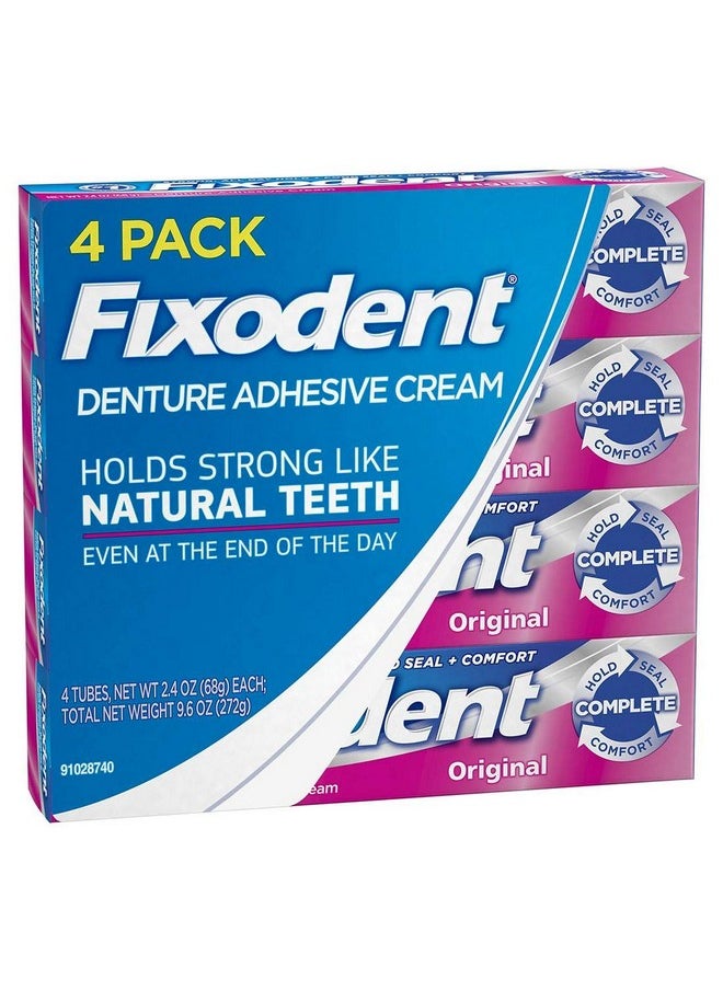 Fixodent Original Denture Adhesive Cream-2.4 oz, 4 pk