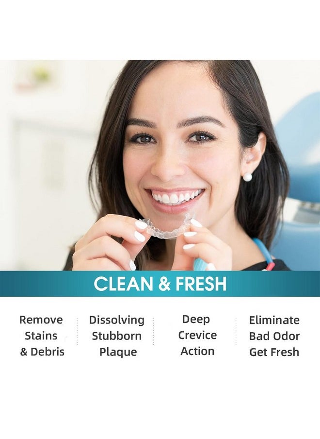 Retainer Cleaner Tablets Invisalign Cleaner Denture Cleaning Tablets,Remove Stains Away,3 Month Nature Supply - Use for Invisible Clear Aligner,Partials Full Dentures,Night Guard,Mouthguard by Y-Kelin