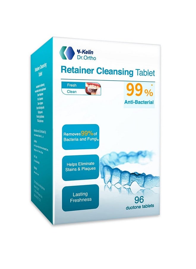 Retainer Cleaner Tablets Invisalign Cleaner Denture Cleaning Tablets,Remove Stains Away,3 Month Nature Supply - Use for Invisible Clear Aligner,Partials Full Dentures,Night Guard,Mouthguard by Y-Kelin