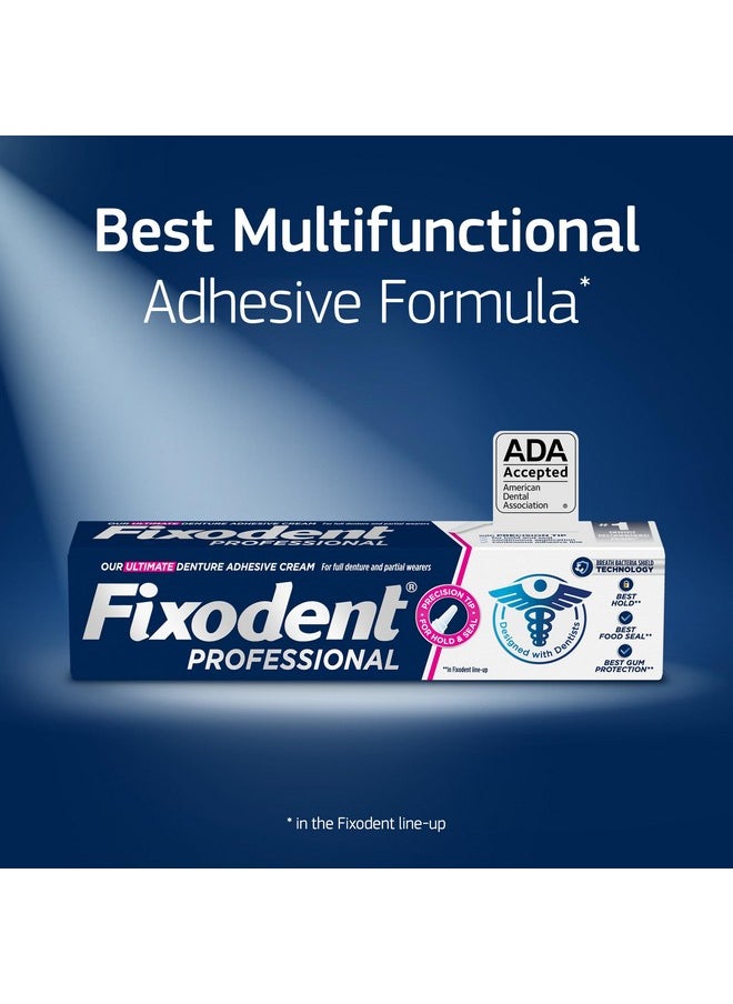 Fixodent Professional Ultimate Denture Adhesive Cream for Full and Partial Dentures, 1.8 oz, 3 Pack