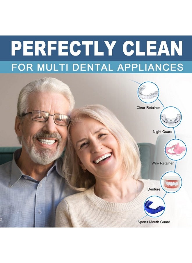 EZGO Retainer Cleaner Tablets, Denture Cleaning Tablets for Mouth Guard, Night Guard and Removable Dental Appliances, Removes Stains, Bad Odor, Plaque in 3 Minutes, 4 Months Supply (120 pcs)