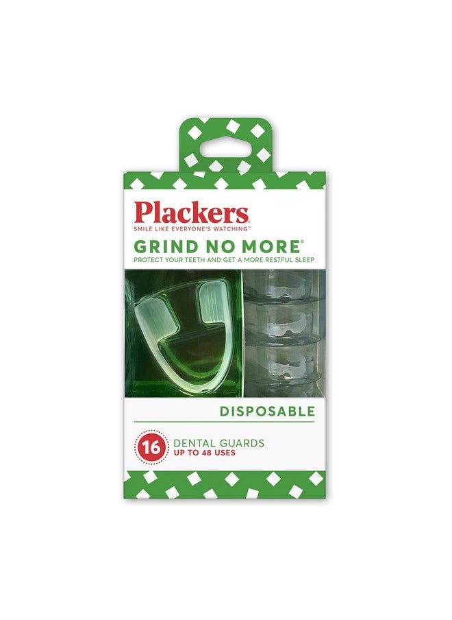 Plackers Grind No More Night Guard, Nighttime Protection for Teeth, BPA Free, Sleep Well, Ready to Wear, Disposable, One Size Fits All, 16 Count