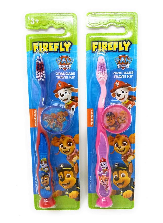 PAW Patrol Toothbrush for Kids 3+ yrs. Soft Suction Cup Pack of 2