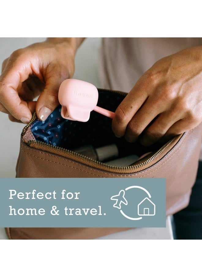 Haven Toothbrush Cover - Fits Electronic and Manual Toothbrushes - Toothbrush Case Holder for Travel - Set of Two Tooth Brush Cap Protectors (Blue and Charcoal Gray)